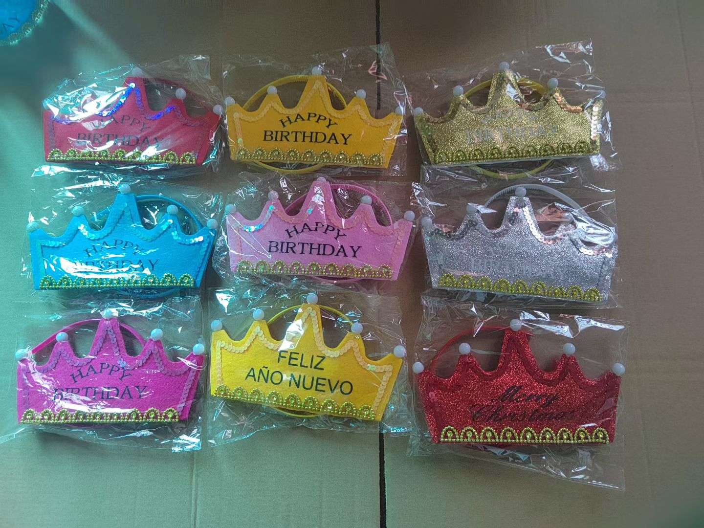 带灯皇冠生日，头扣发光头扣，生日帽子派对头箍日用品百货派对服装详情图1