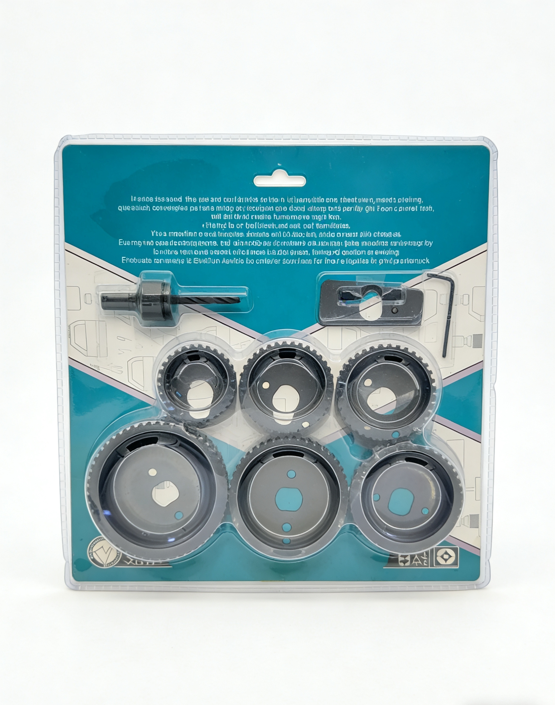 The 9-piece BOASHI hole opener hardware tool set is sturdy and durable Item Picture