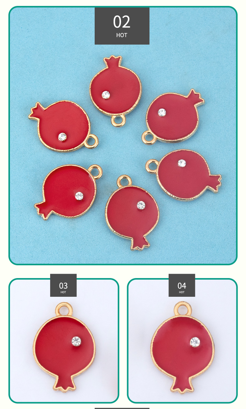 Xuping red fish-shaped titanium alloy pendant, silver jewelry, golden chain, Moissanite jewelry pic 6