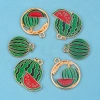 New creative alloy single pendant jewelry, diy accessories, cartoon watermelon oil drip necklace, bracelet, pendant, hanging piece wholesale, other jewelry accessories, fashionable and individual hanging ornaments, necklace pendants, keychains, small items, decorative items Specification image