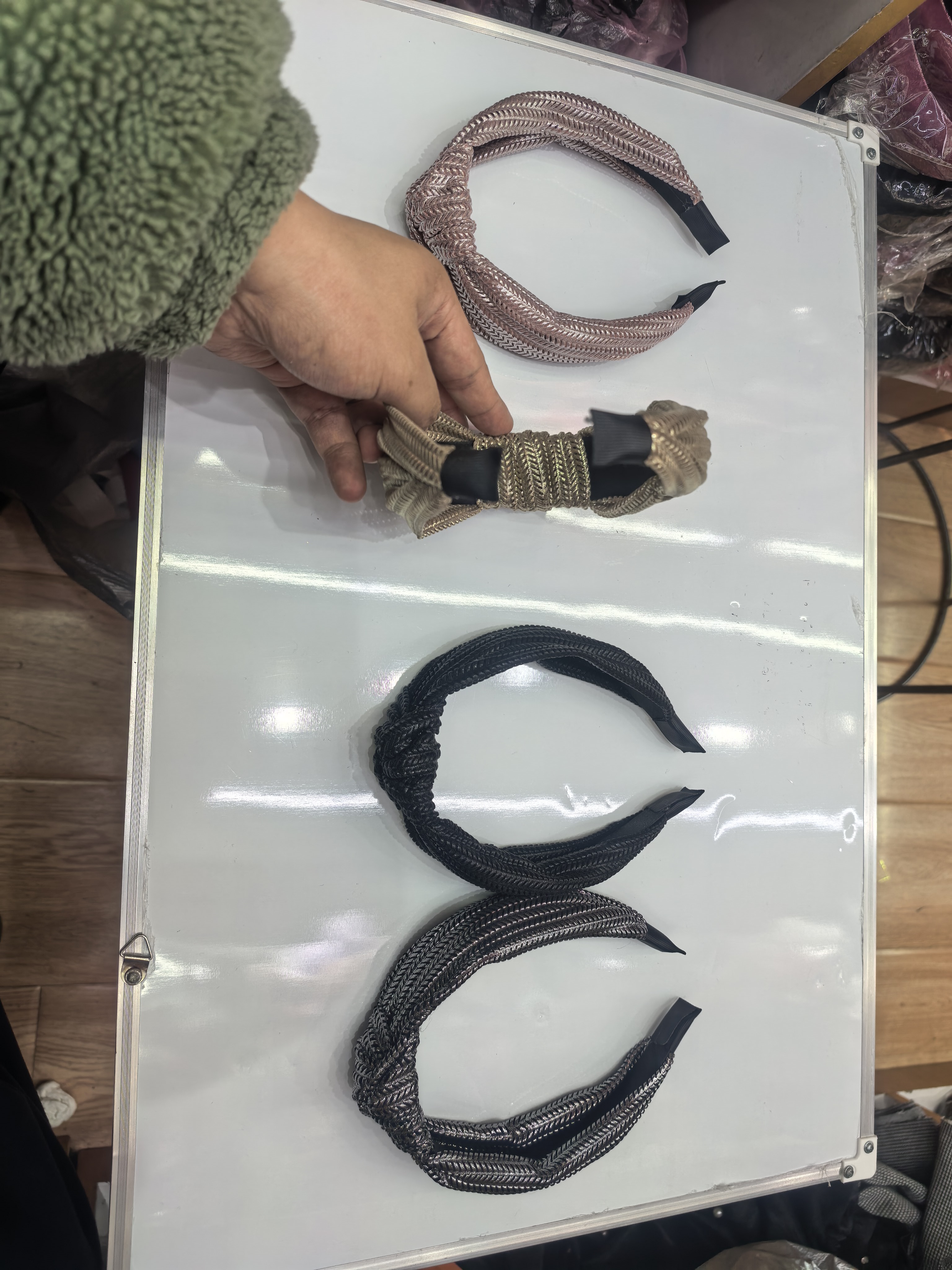 韩版发箍手打结发箍亮晶晶派对头箍假发发箍头饰法箍发箍假发发箍细节图