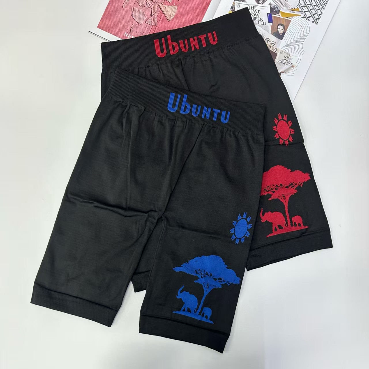 560# Leggings for export to the Middle East and Africa, comfortable and breathable men's leggings with contrasting color letter prints, QNI details Picture