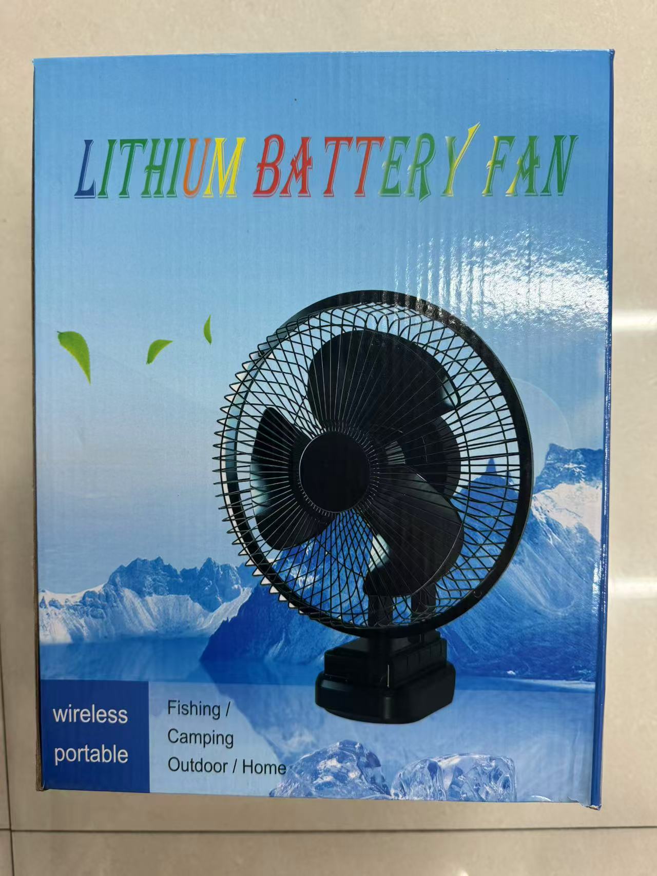 8寸锂电风扇 汽车充电式风扇大功率无线户外风扇便携充电小电器详情7
