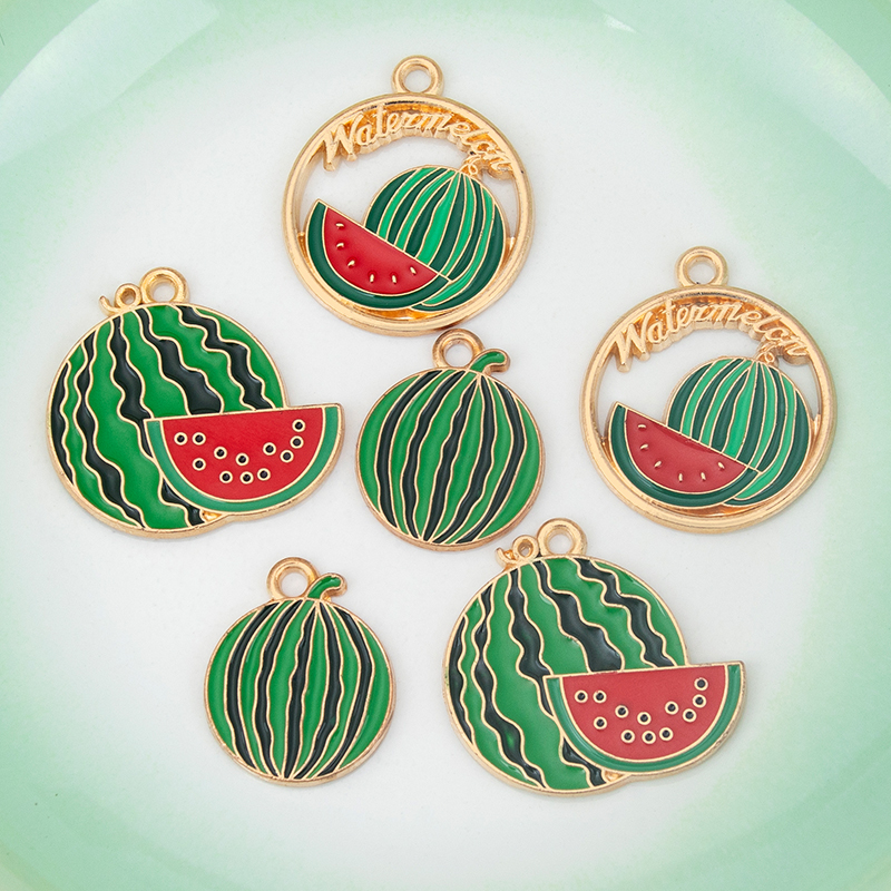 New creative alloy single pendant jewelry, diy accessories, cartoon watermelon oil drip necklace, bracelet, pendant, hanging piece wholesale, other jewelry accessories, fashionable and individual hanging ornaments, necklace pendants, keychains, small items, decorative items New creative alloy single pendant jewelry, diy accessories, cartoon watermelon oil drip necklace, bracelet, pendant, hanging piece wholesale, other jewelry accessories, fashionable and individual hanging ornaments, necklace pendants, keychains, small items, decorative items