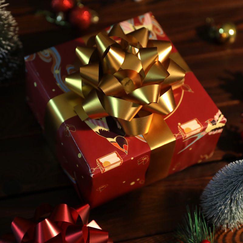 Matte three-dimensional super large star flower gift, latte art bow, Christmas and New Year festive gift box, ball flower Item Picture