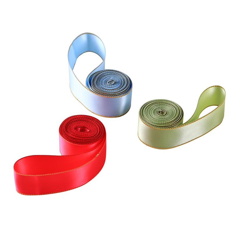 Christmas gift packaging ribbons, golden-edge ribbons, souvenirs, fruit baskets, decorative ribbons, ribbons, ball flowers, gift box packaging detail image 7