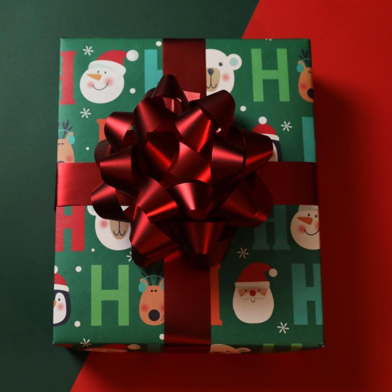 Latte art star flower gift box decoration ball flower Christmas, New Year celebration birthday three-dimensional bow finished product Specification image