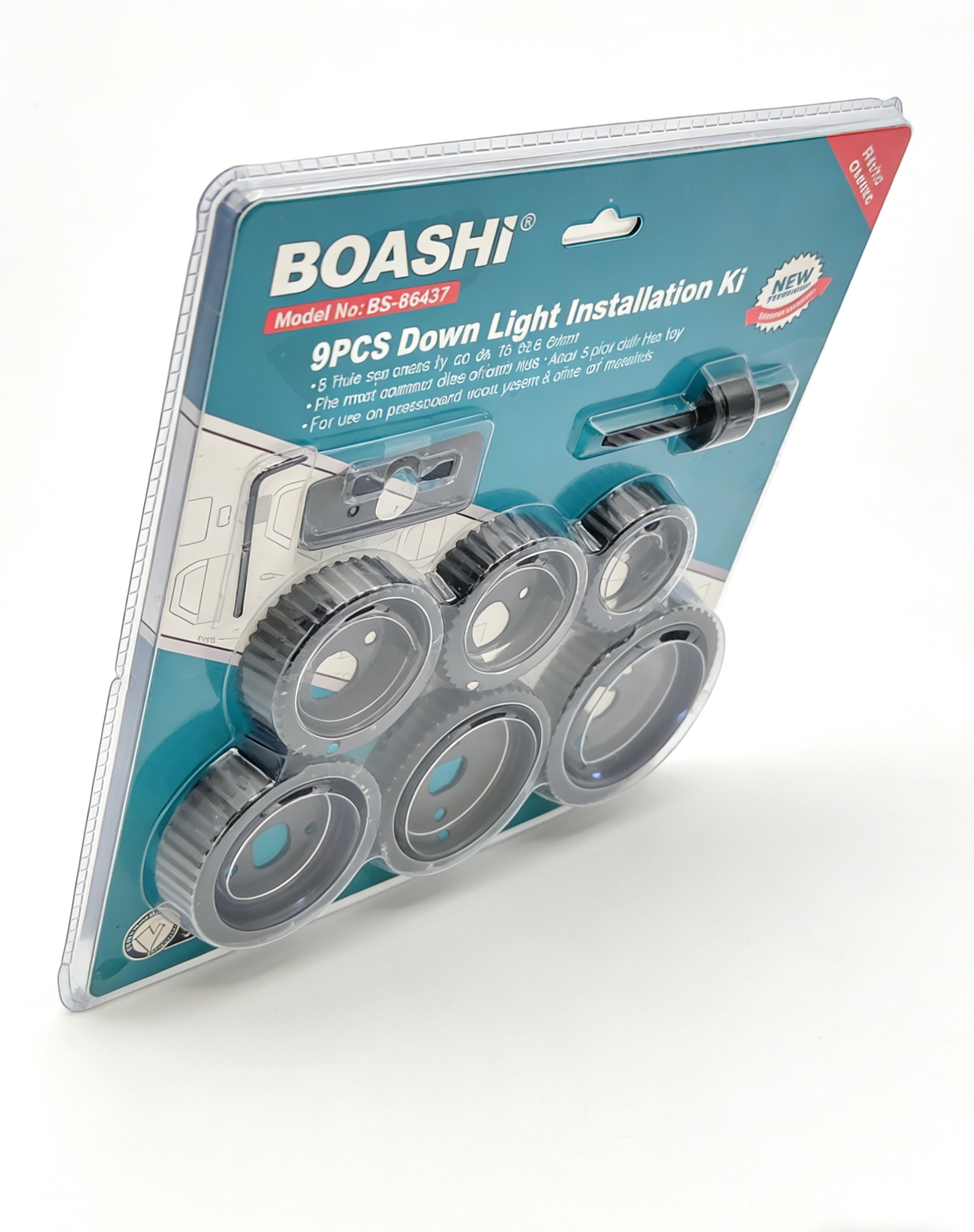 The 9-piece BOASHI hole opener hardware tool set is sturdy and durable Application Scenario