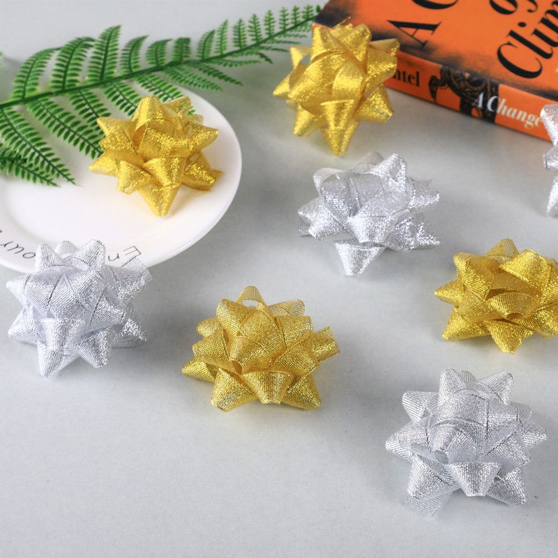 Golden scallion, silver scallion, star flower gift box, decorative flower, Christmas festival gift, decorative firework, spherical golden scallion flower