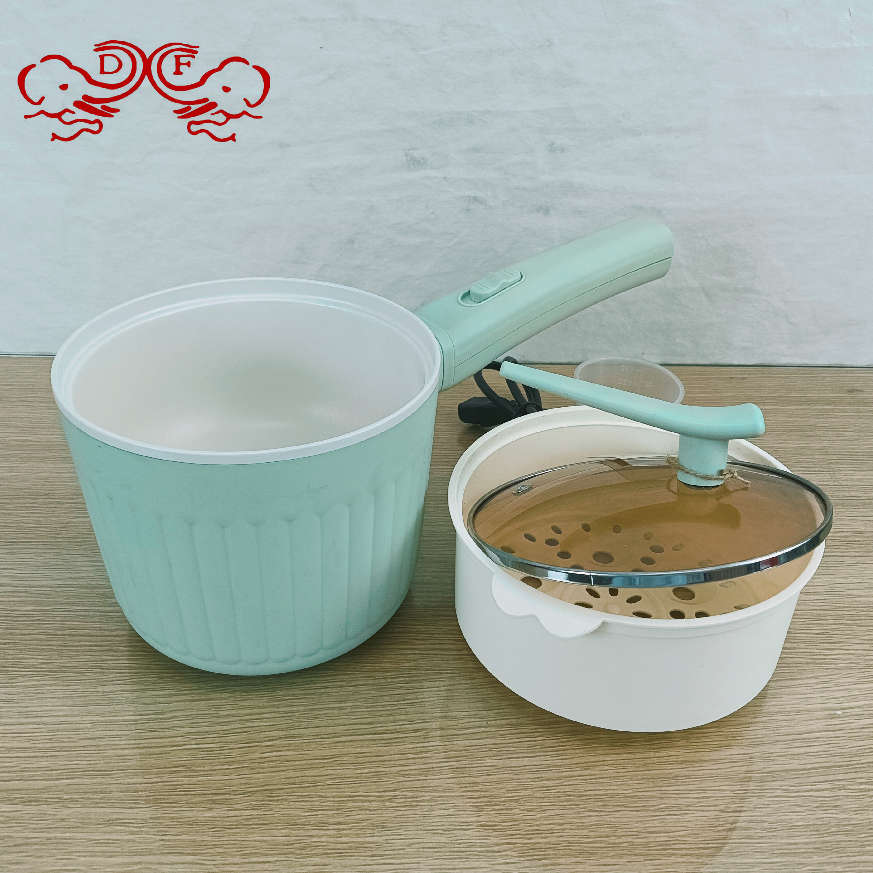 DF99315 Electric cooking pot, dormitory student pot, multi-functional household electric stir-frying pot, small mini integrated steaming, electric hot pot, electric pot Specification image