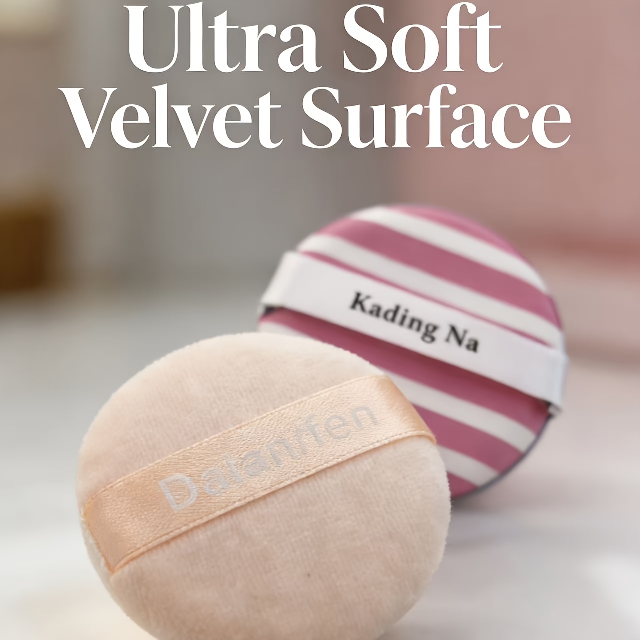 卡丁娜2 枚组合装丝绒粉扑 + 气垫粉扑 柔软细腻不吃粉上妆服帖 干湿两用定妆补妆专用 细腻亲肤不卡粉 便携耐用美妆工具