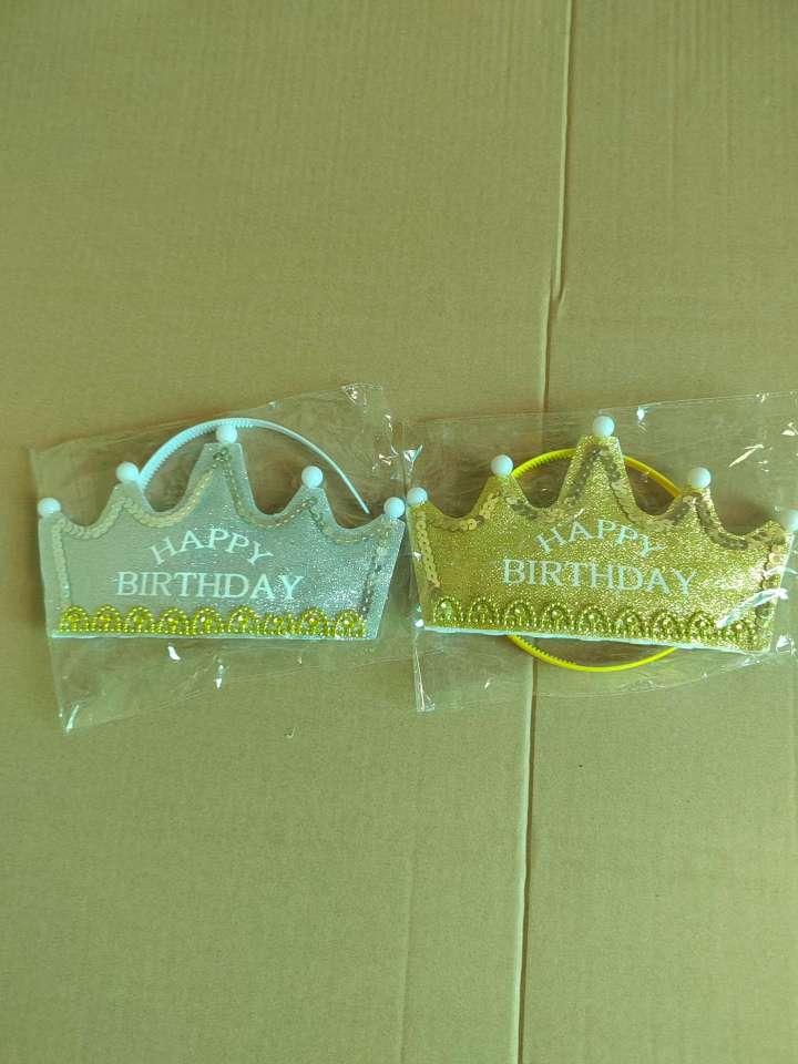 带灯皇冠生日，头扣发光头扣，生日帽子派对头箍日用品百货派对服装细节图