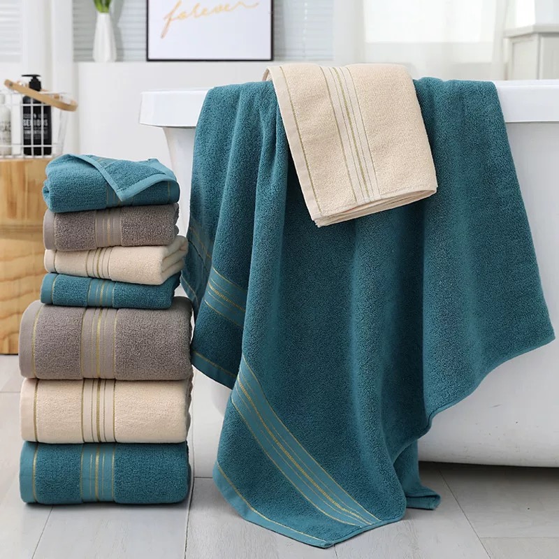 Absorbent general-purpose striped bath towel details Picture