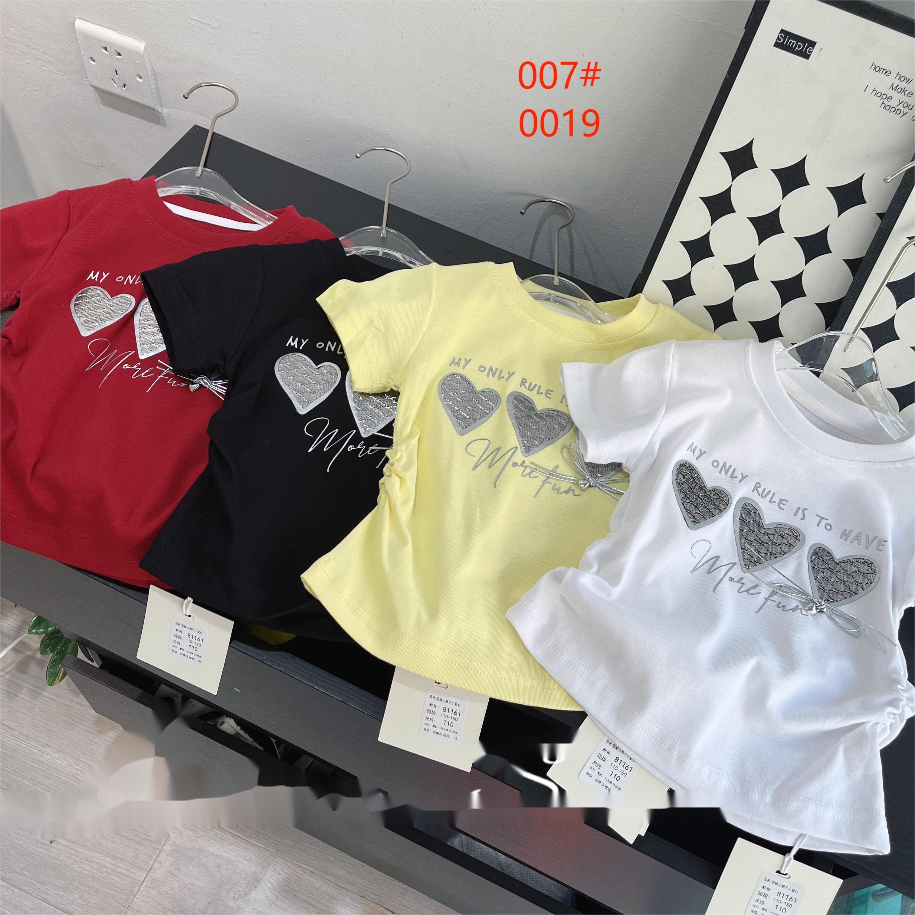 Camiseta niño niña manga corta versión coreana ropa de dibujos animados niño manga corta niño camiseta manga corta details Picture