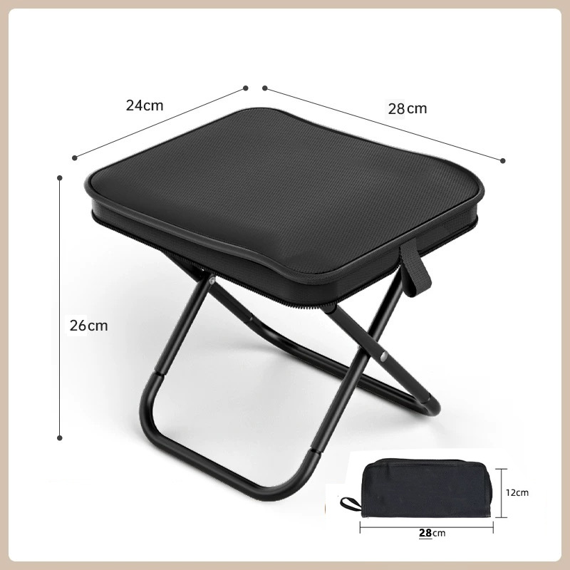 Silla al aire libre bolsa crossbody taburete plegable taburete bolsa bolígrafa taburete portátil fácil equipo de camping taburete plegable bolsa de mano taburete de cola pequeña mazza details Picture