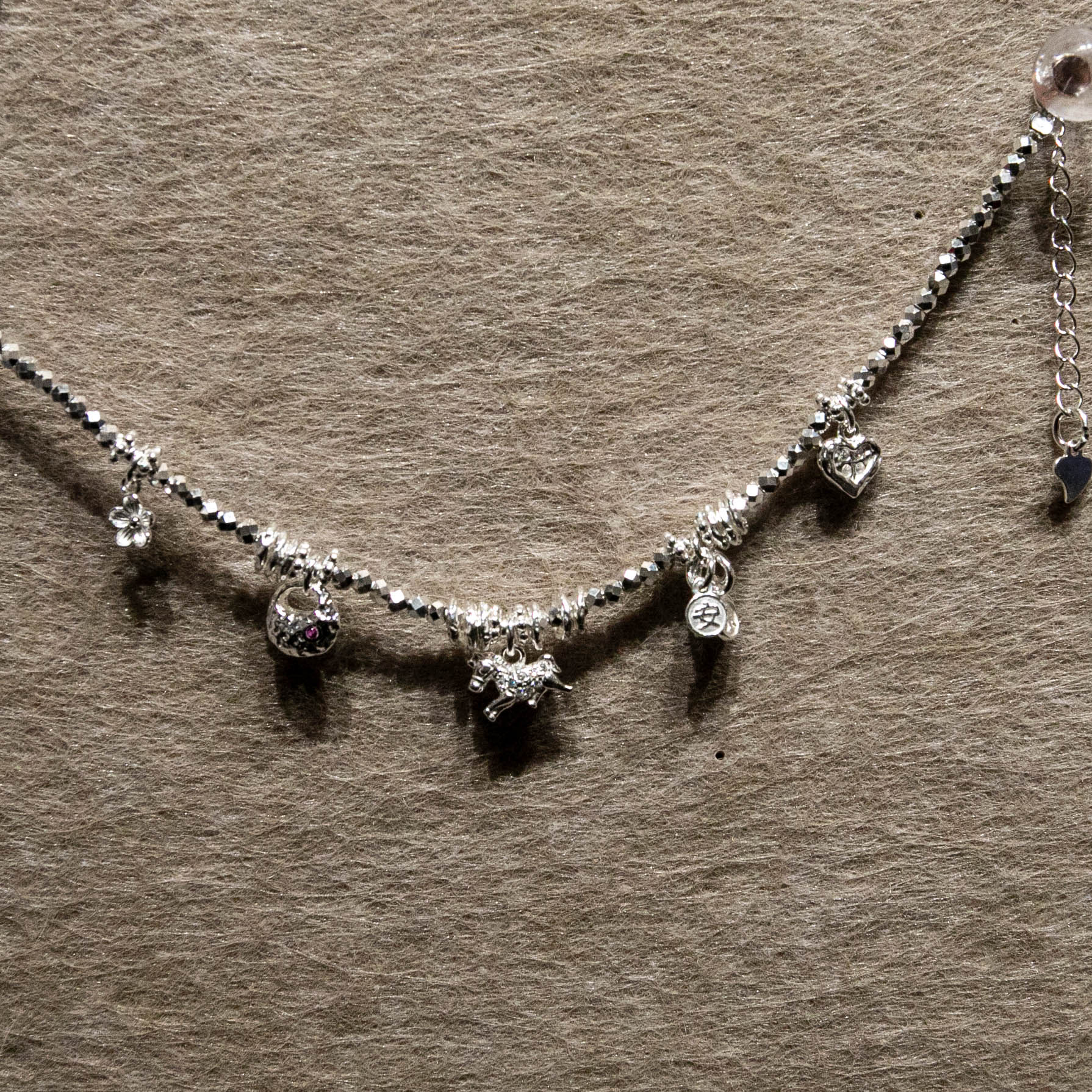 Fashion Precision 925 Silver Star Moon Deer Talk Bead Chain Bracelet for Women: A niche design with a lively and fair complexion, sweet and lucky charm Item Picture