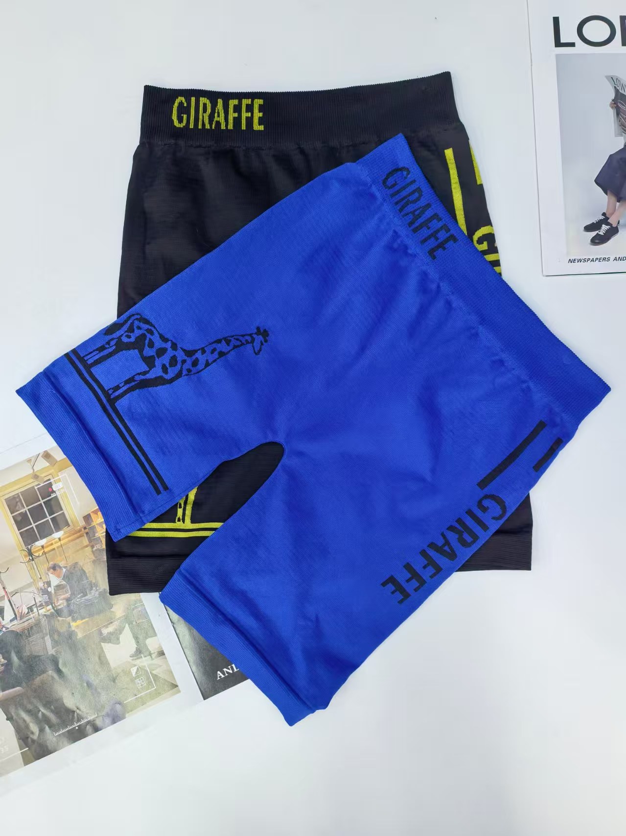 562# Leggings for export to the Middle East and Africa, men's leggings in solid color, contrasting color, letter print, QNI details Picture