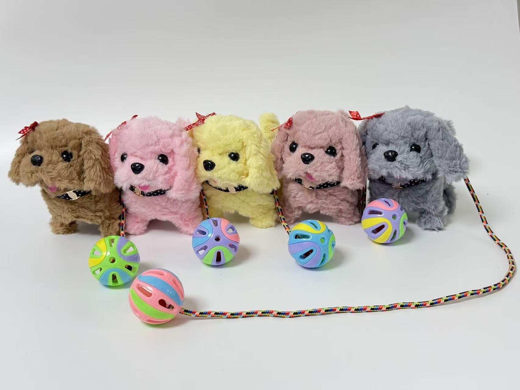 牵绳电动狗电动仿真狗会走路吱吱叫狗狗玩具玩具电动其它电动玩具带铃铛牵绳狗详情图2