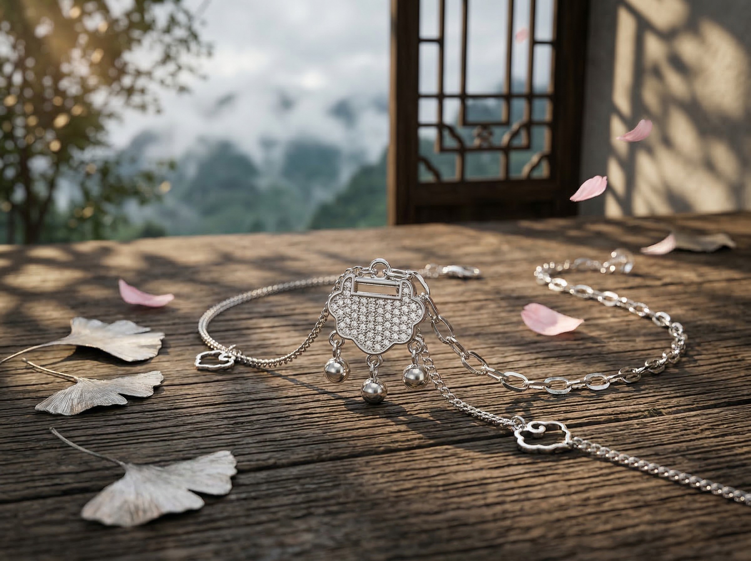 Fashionable and exquisite 925 Silver Cloud Lock Flowing Light New Chinese-style tassel bracelet for women, a popular design sense, light luxury, fair appearance, good fortune and agility, a handy accessory details Picture