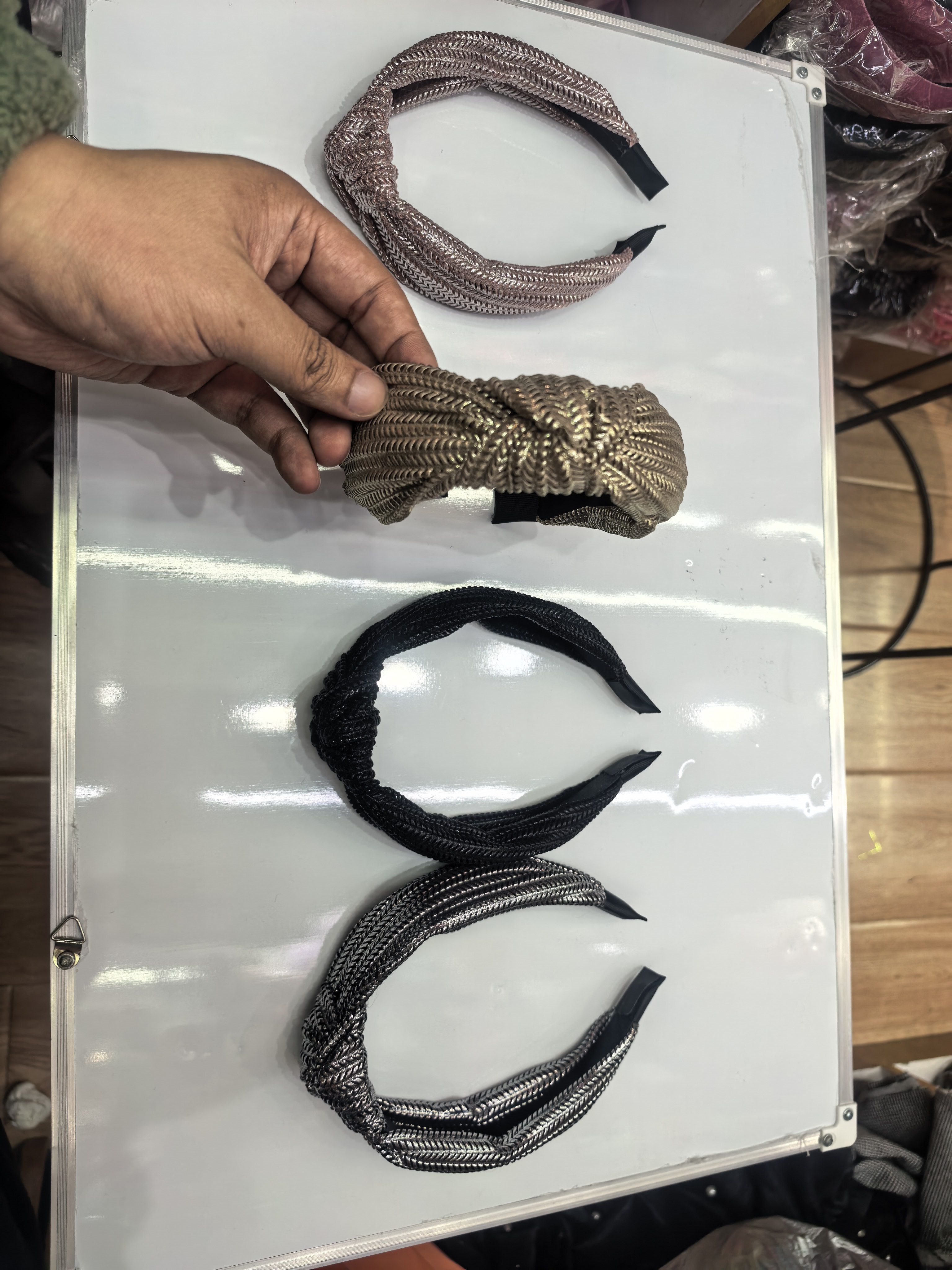 韩版发箍手打结发箍亮晶晶派对头箍假发发箍头饰法箍发箍假发发箍产品图