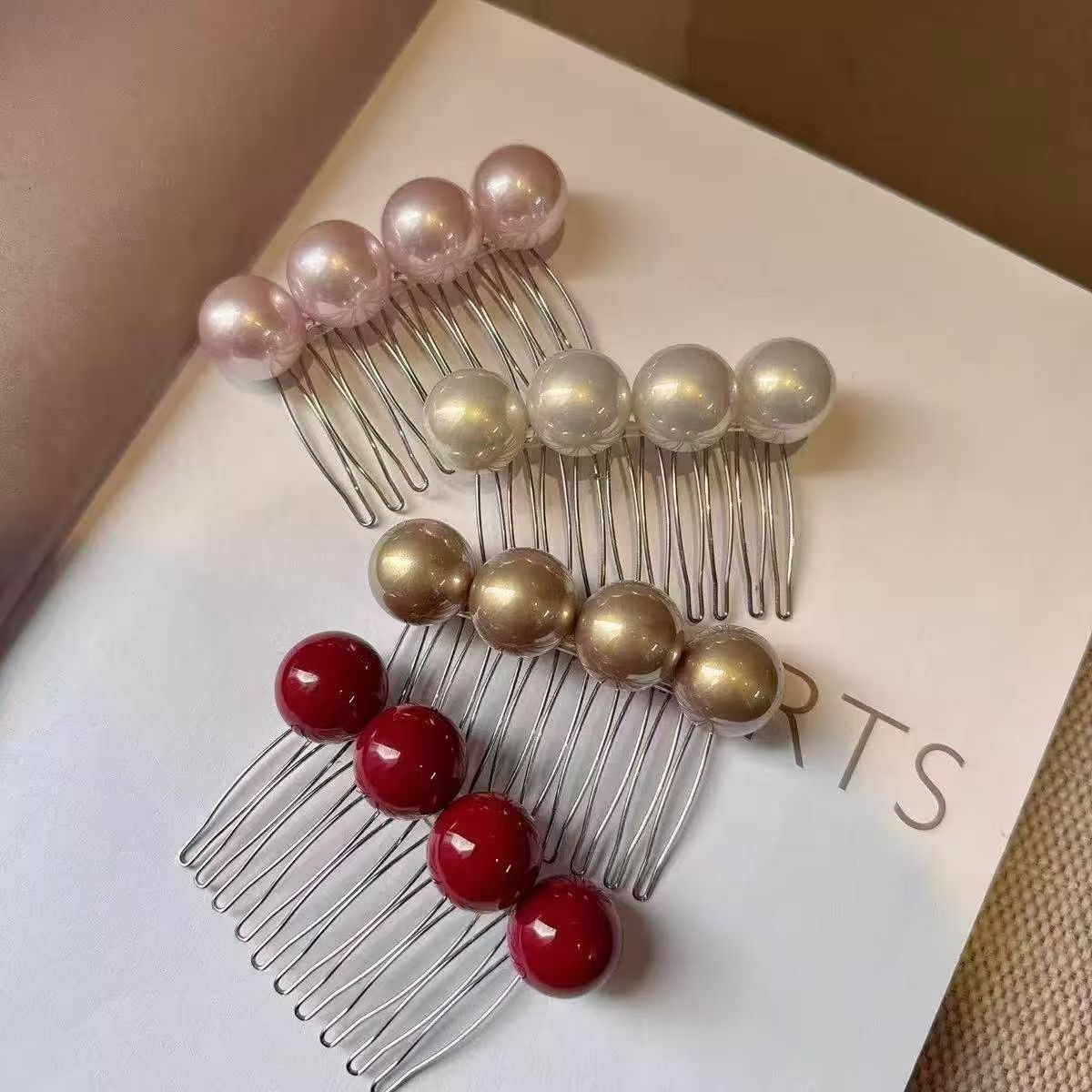 头饰，珍珠，珍珠时尚发梳