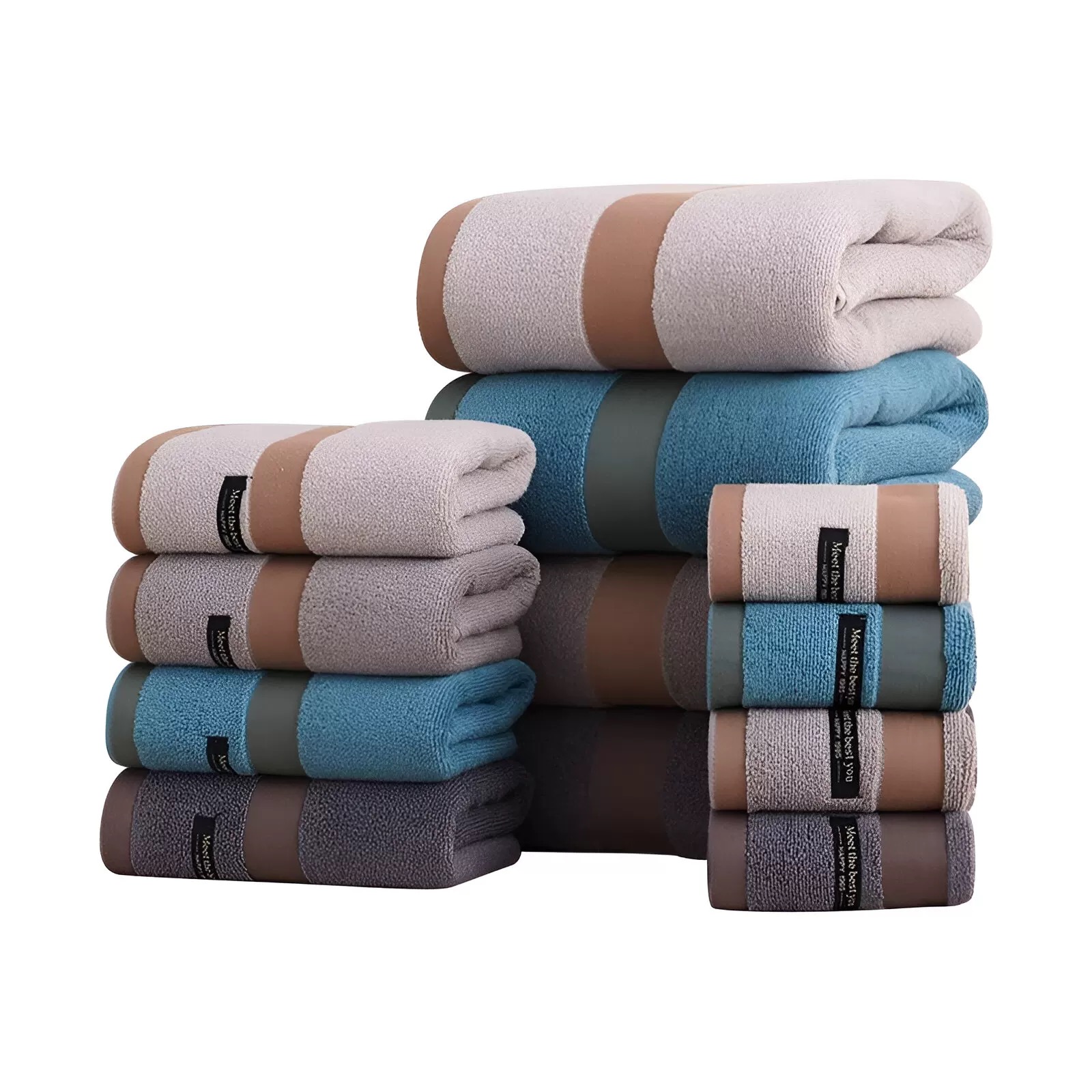 Thickened, water-absorbent and soft bath towels for household use Item Picture