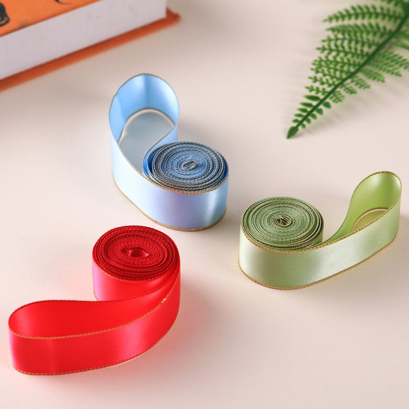 Christmas gift packaging ribbons, golden-edge ribbons, souvenirs, fruit baskets, decorative ribbons, ribbons, ball flowers, gift box packaging detail image 10