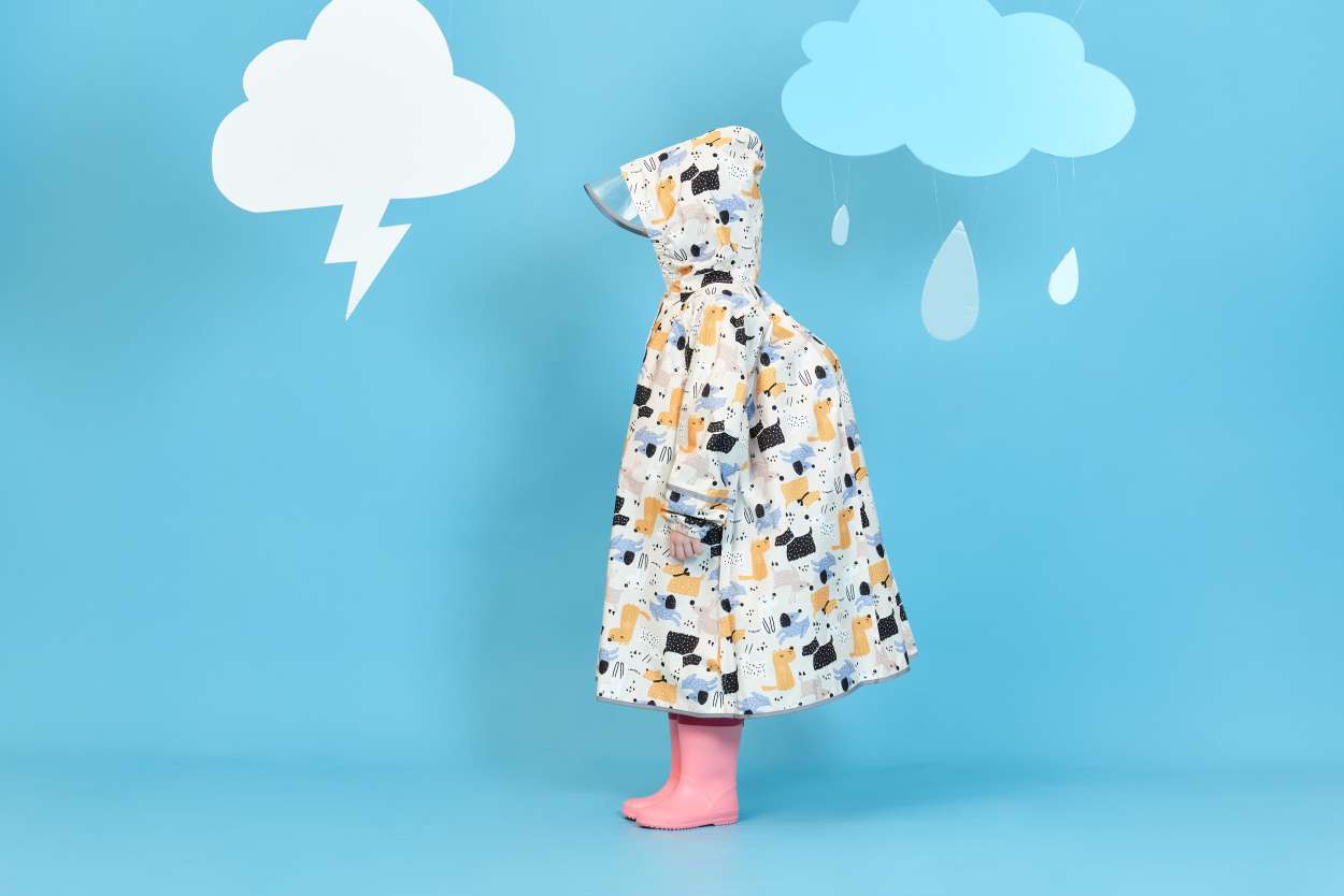 儿童背包雨衣满印卡通图案学生男孩女孩上学通勤反光安全防暴雨多尺码可选环保无气味柔软布料时尚网红宝妈必选雨衣【安静柴犬】白底实物图