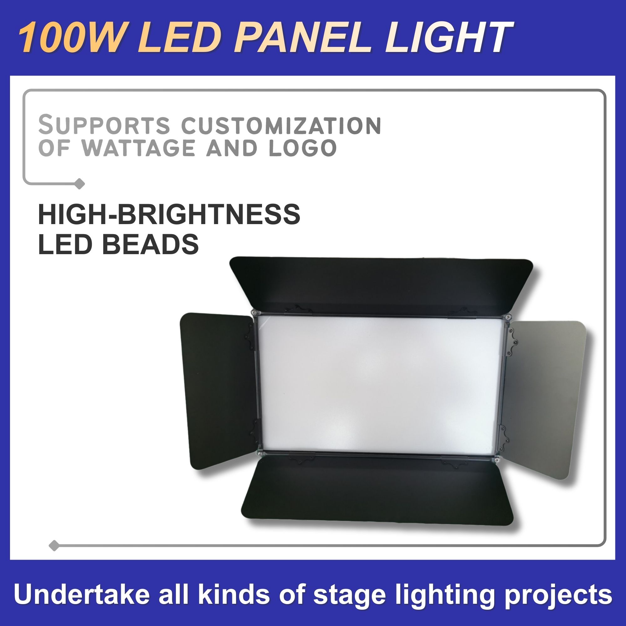 Cross-border best-selling two-eye COB face light stage performance, four-eye seven-color flashing audience light wedding party event atmosphere rendering, stage live streaming room lighting creation, supplementary lighting details Picture