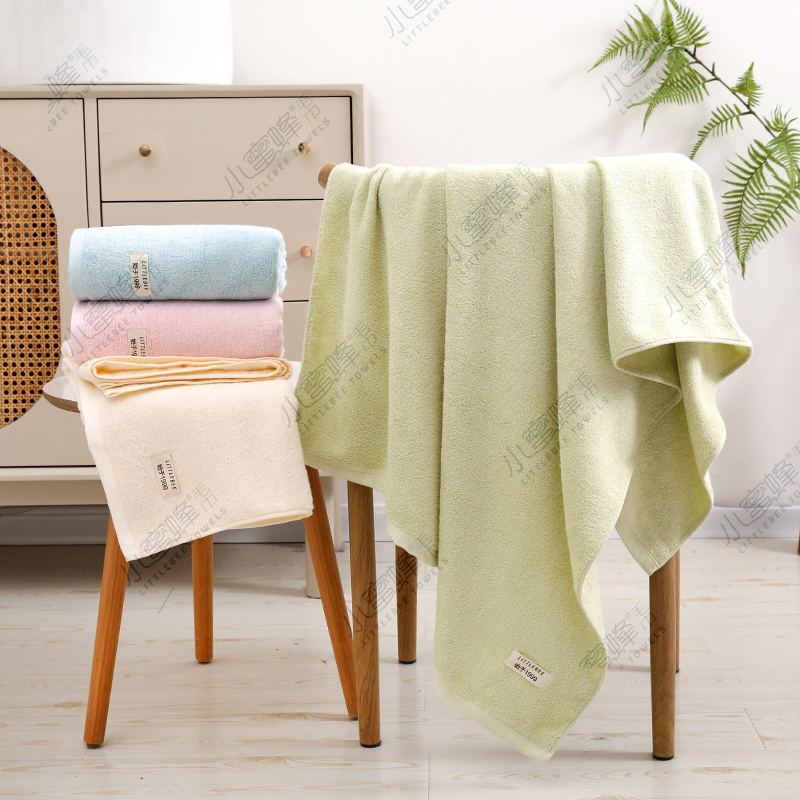 New bamboo fiber bath towel, best-selling gift bath towel, ecological super absorbent super soft Little bee bath towel 002 details Picture