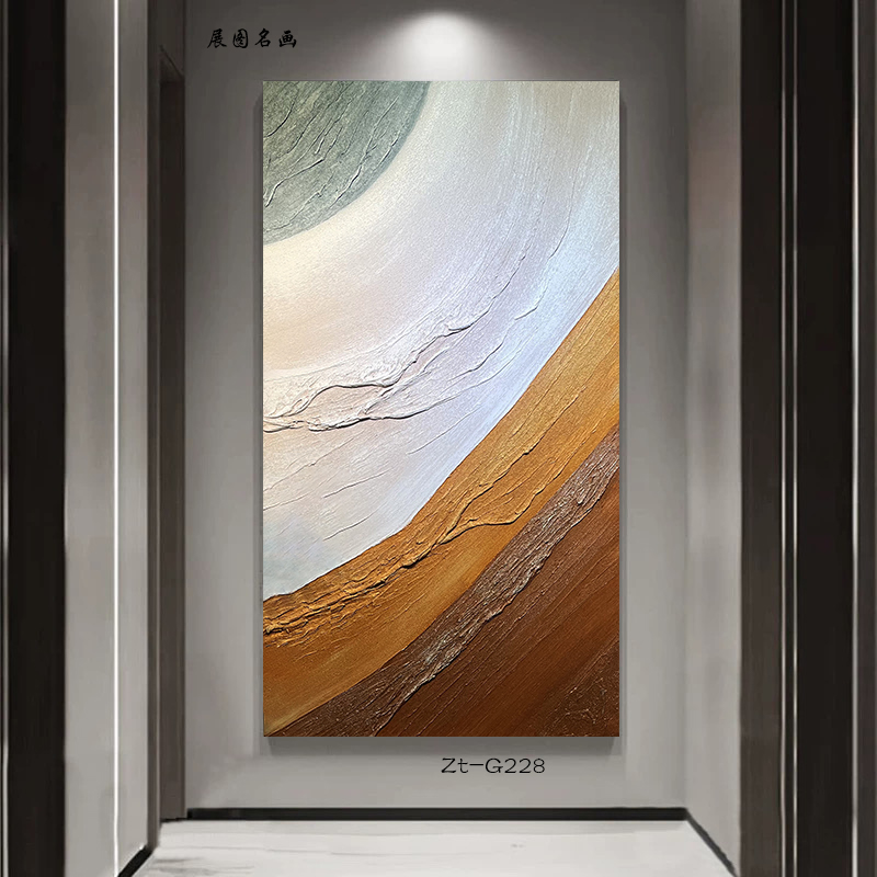 抽象艺术画玄关装饰画别墅纯手绘油画