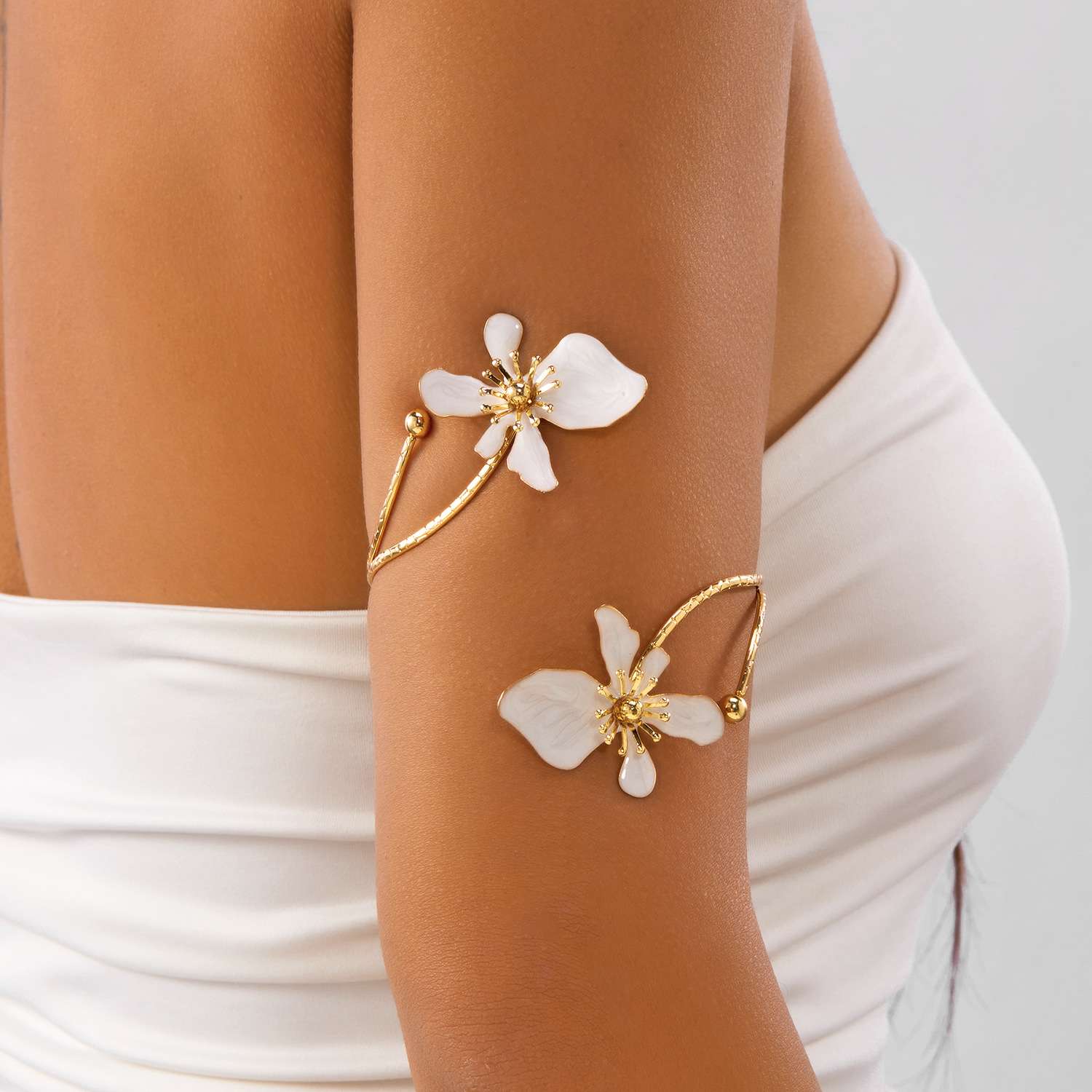 欧美沙滩度假风海螺海星开口脚镯 海洋元素个性花朵可调节脚环脚链脚链