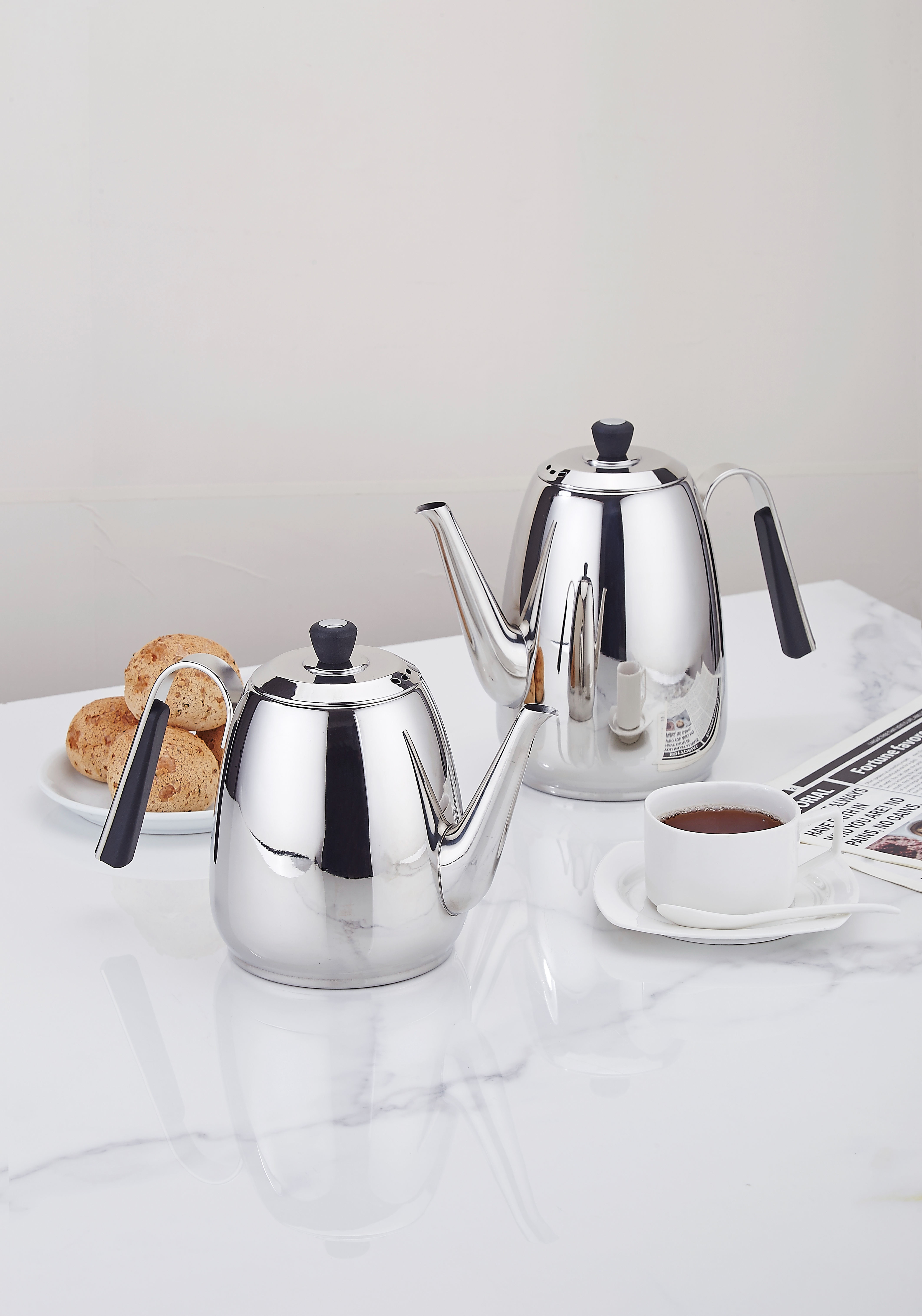 304不锈钢水壶、鸣音壶烧水壶咖啡壶 电木柄钟形长嘴可带滤网