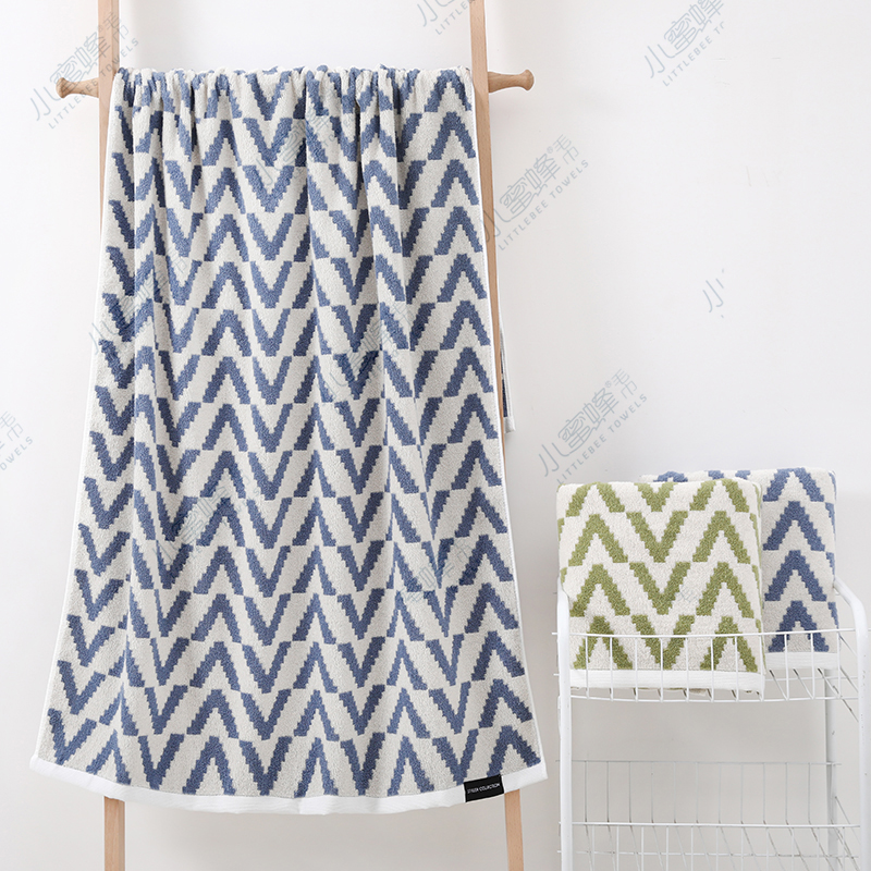 Class A 21-count combed cotton super soft yarn all-cotton super absorbent super soft jacquard bath towel, item number :003