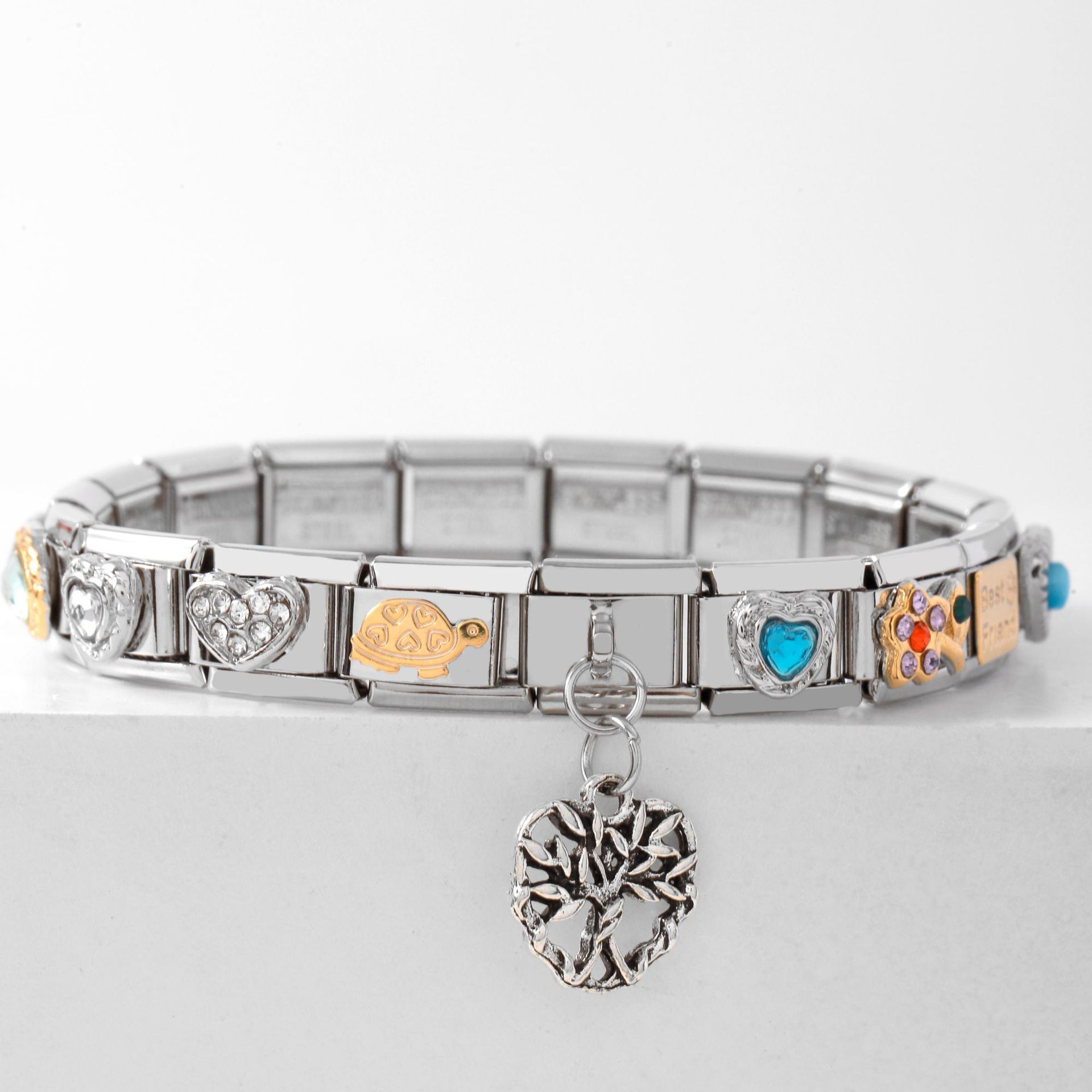 2026新品潮流不锈钢意大利模块手链滴油diy配件