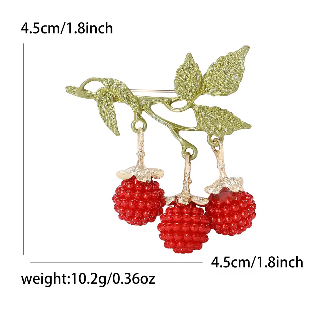New European and American style cross-border enamel blackberry fruit pendant brooch, fresh suit clothing women's brooch accessory pin Application Scenario