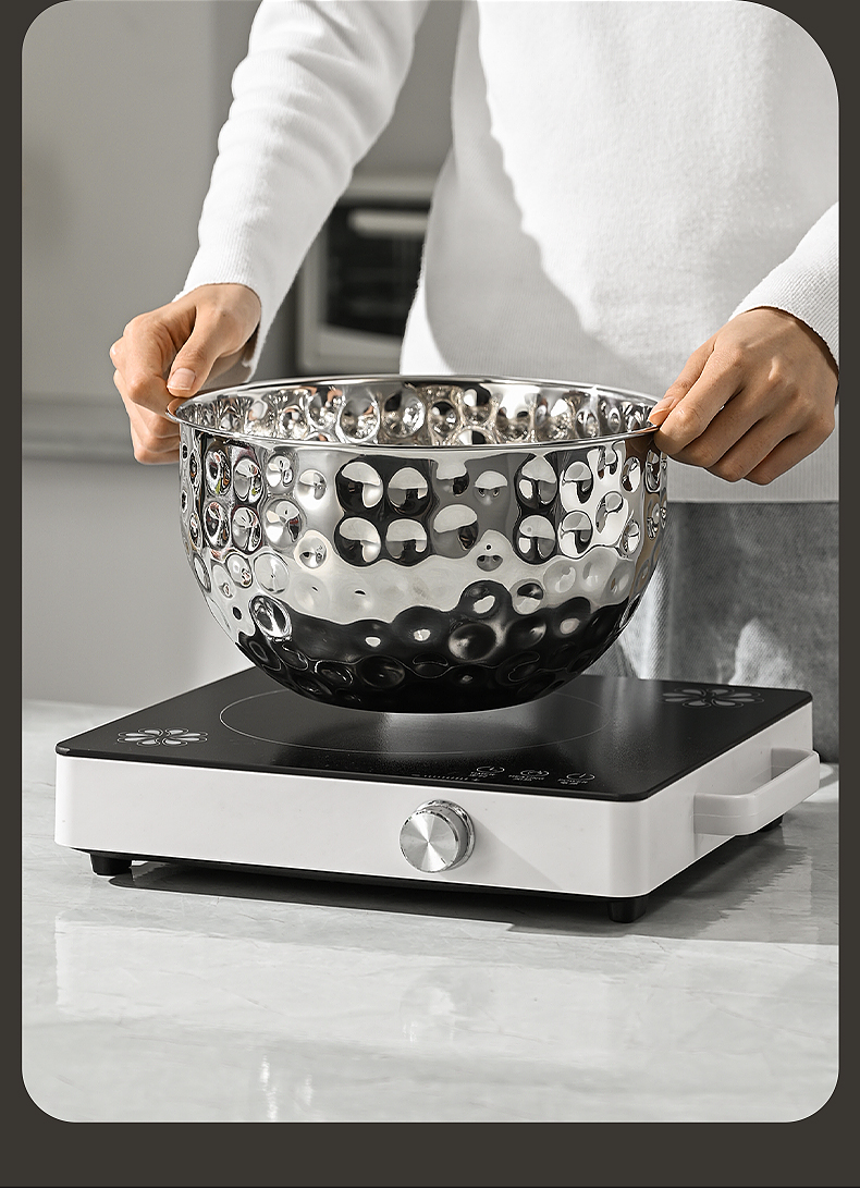 201不锈钢锤纹沙拉盆刨冰盆打蛋盆调料杠汤盆沥水盆 加厚加深详情12