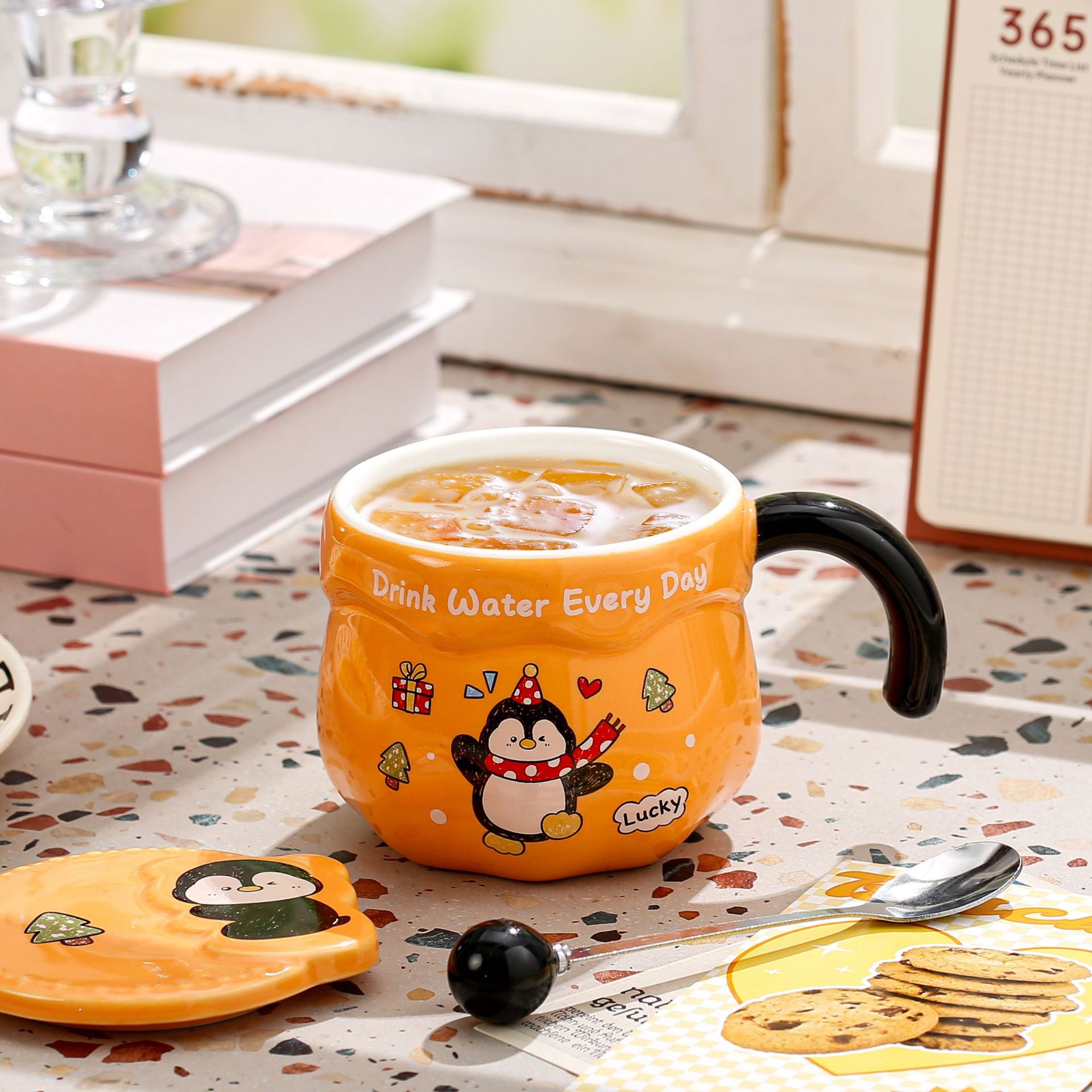 萌宠乐园高颜值陶瓷杯马克杯伴手礼品带盖创意水杯可爱杯子ins女生杯子详情4