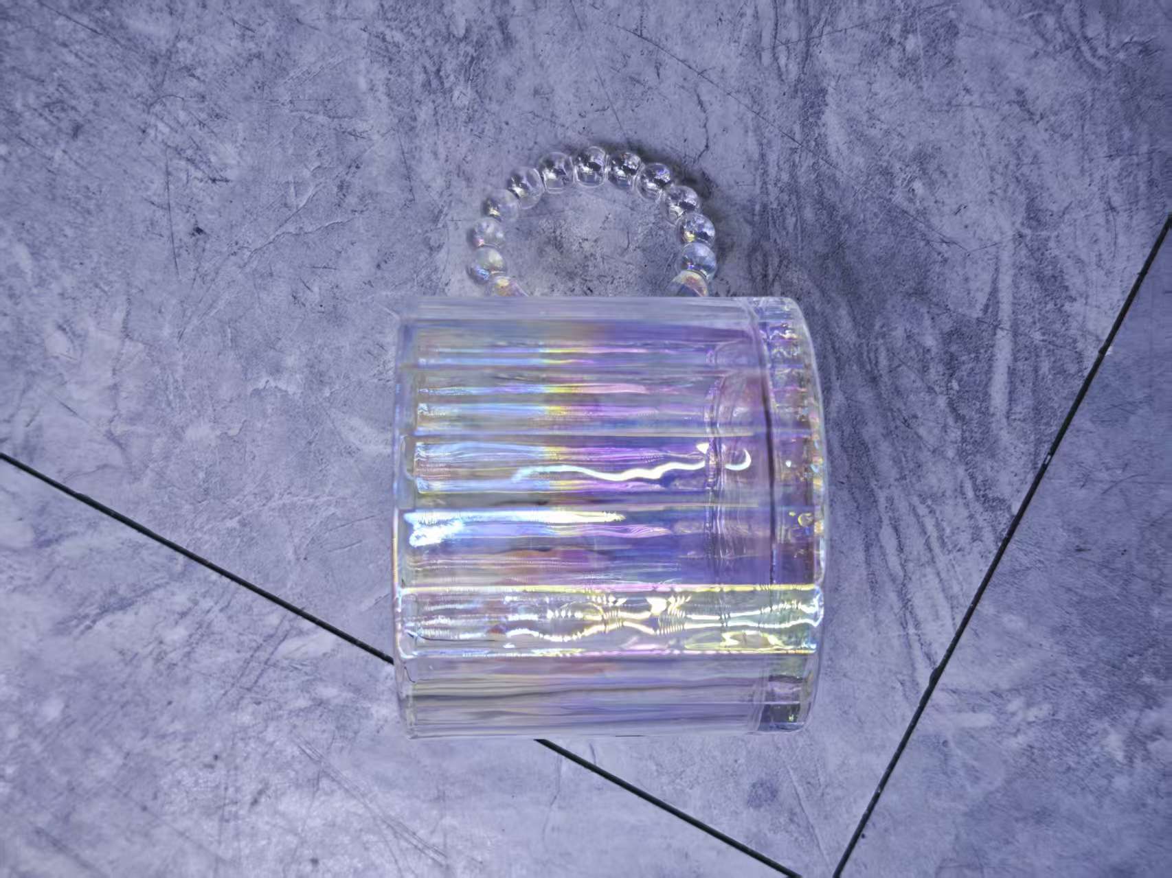 Pink bow, transparent glass cup, water cup, gift glass tea cup Item Picture