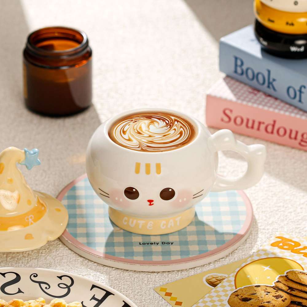 Ruijiu 2026 New high Appearance Level cute cat mug, healing magic hat Cup as a gift for female best friends detail image 4