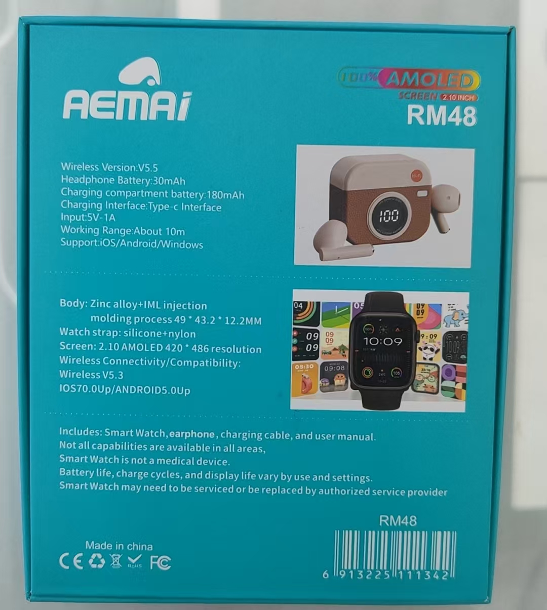 AEMAI RM48 Smartwatch Case details Picture