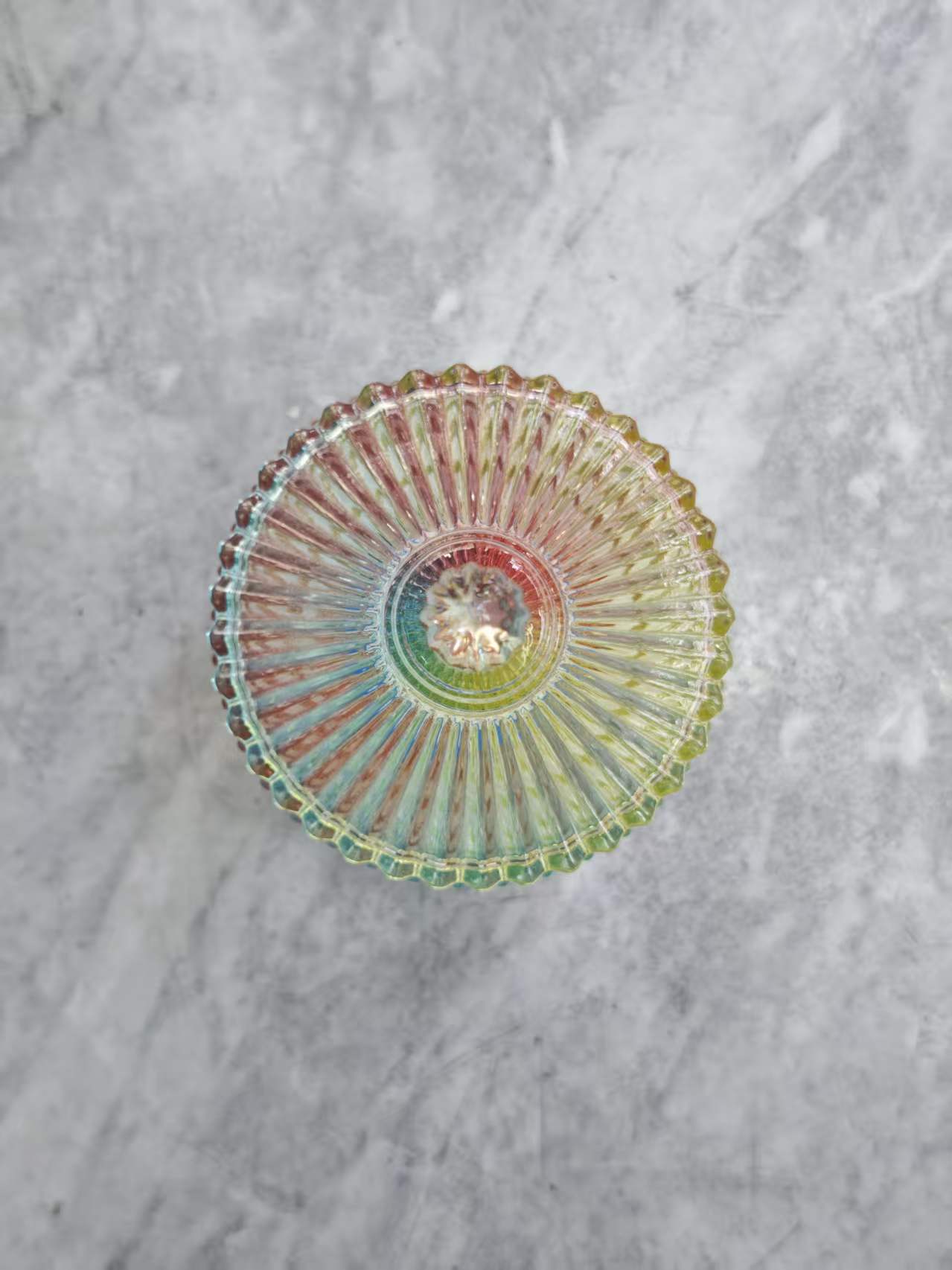 Colorful small yurt glass jar details Picture