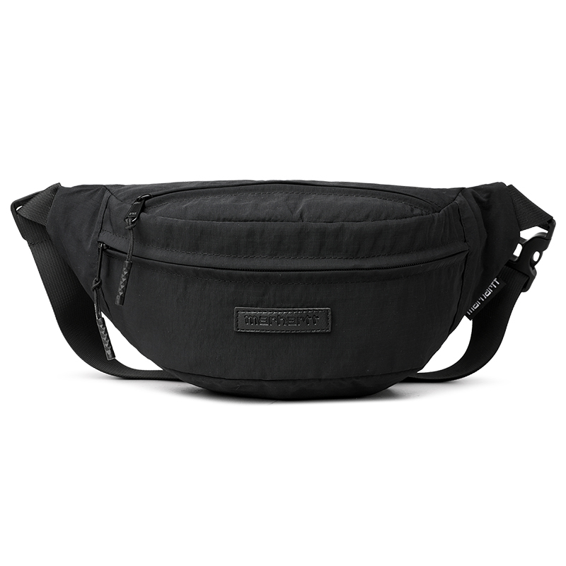 黑色摩托车腰包男士皮带自动扣皮带扣主体腰包轻便旅行防偷随身小包