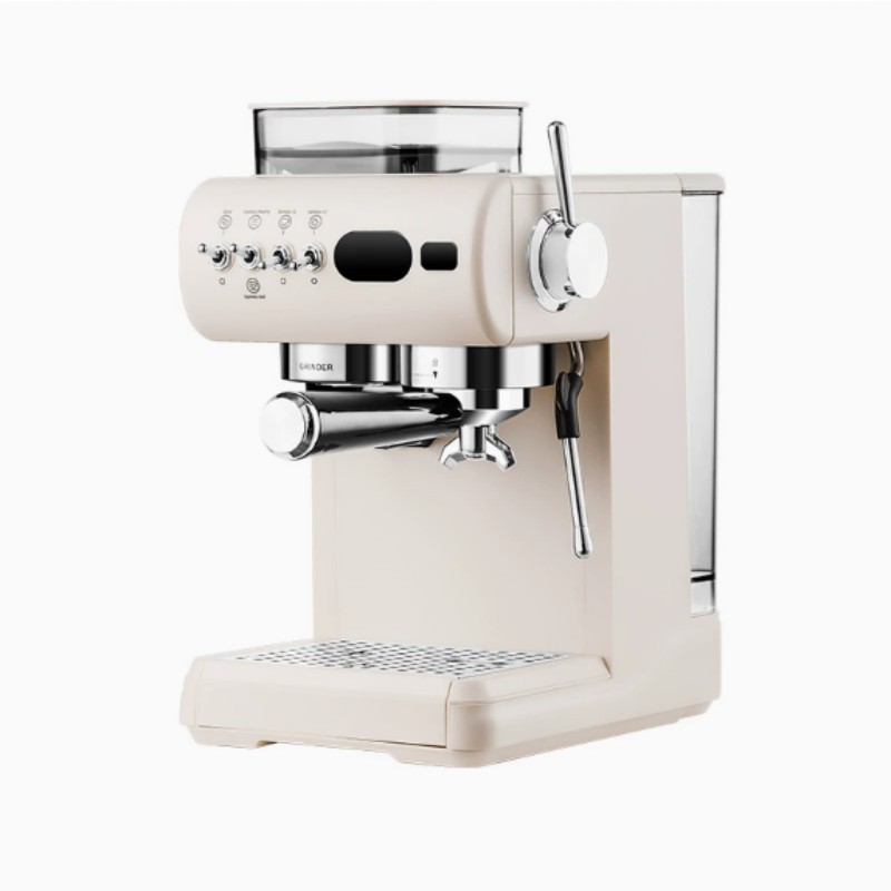  咖啡机家用小型半自动意式浓缩高压冷热双萃研磨一体咖啡机