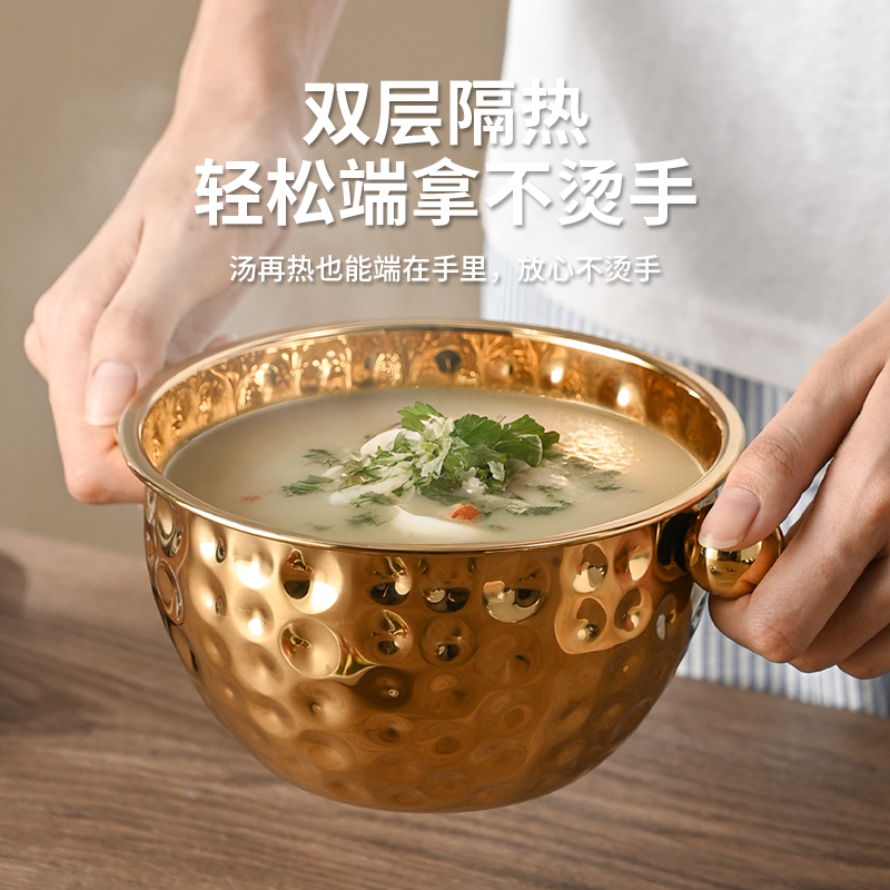 胶底不锈钢盆/不锈钢盆细节图