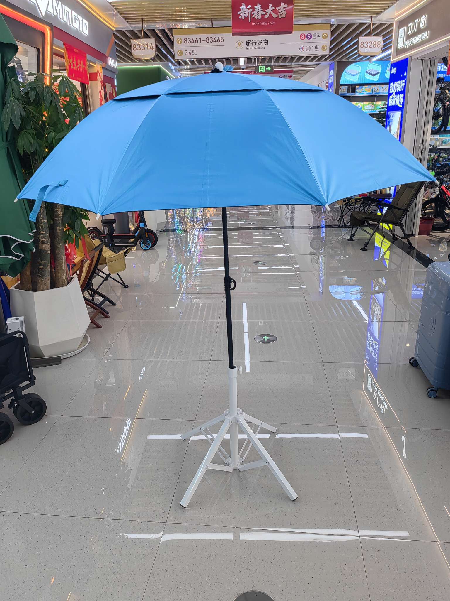 厂家直销钓鱼垂钓伞多层黑胶防晒遮阳防雨多款式单向万向1.8米