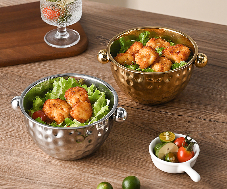 201不锈钢锤纹双耳沙拉盆刨冰盆打蛋盆调料杠汤盆沥水盆 加厚加深详情18