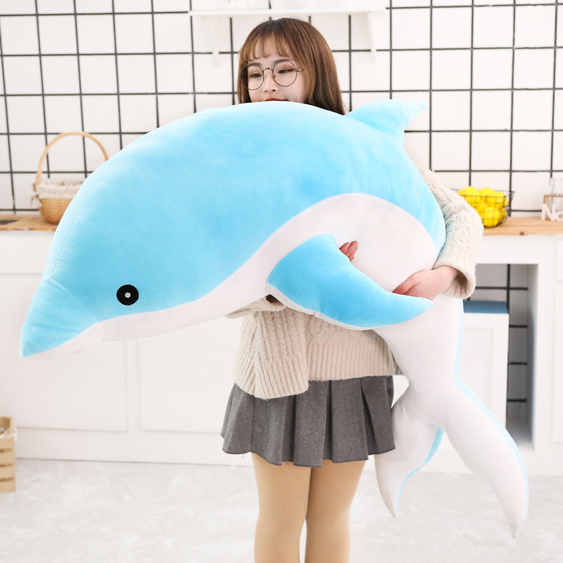 Cross-border cute dolphin plush toys, sleeping pillows, Marine animal aquarium children's gifts wholesale Specification image