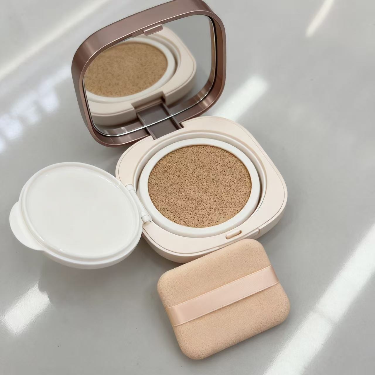 方形植绒粉扑散粉蜜粉定妆专用 柔软细腻不吃粉上妆服帖 干湿两用便携化妆工具 抓粉均匀自然底妆 新手美妆必备