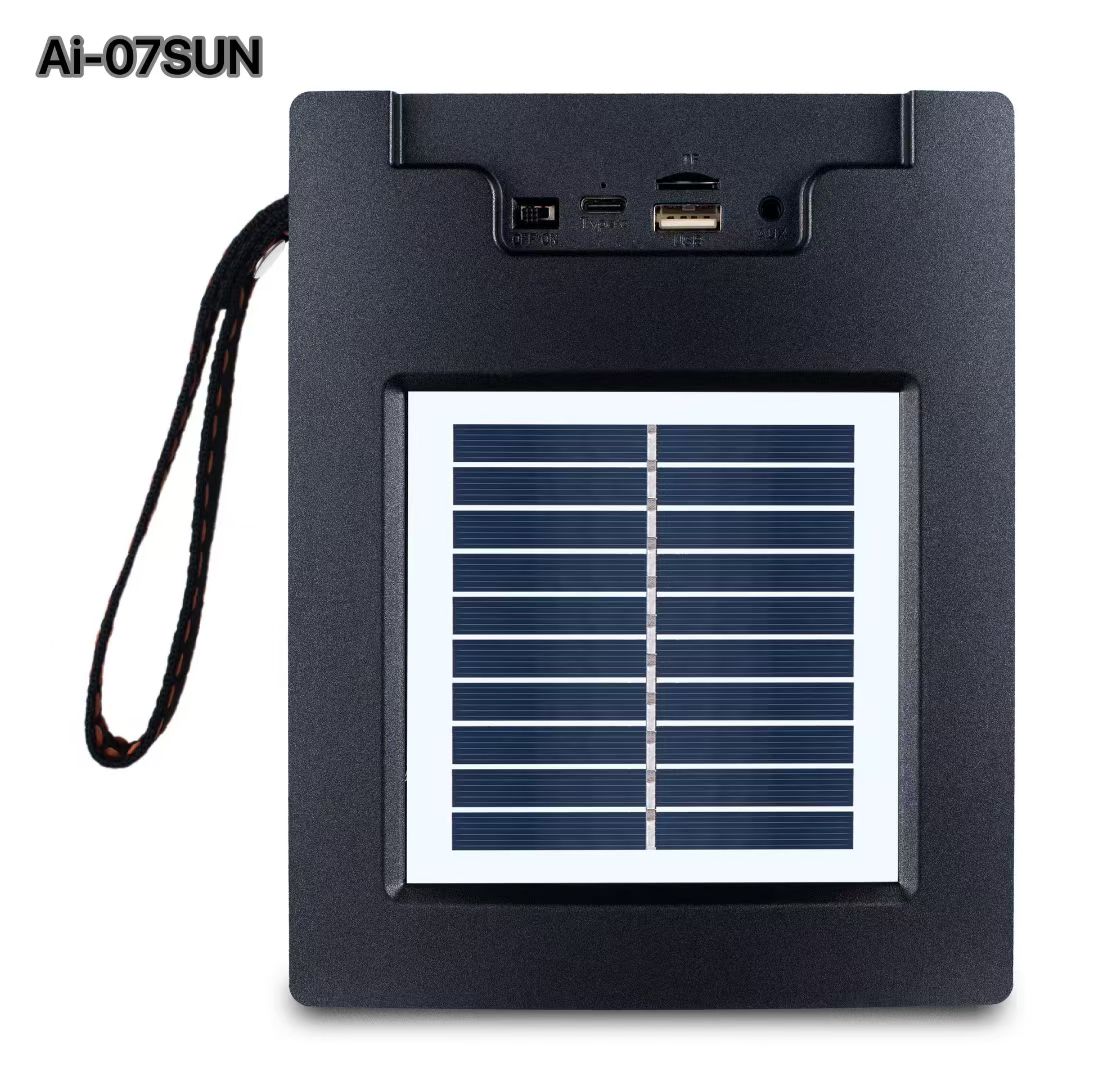 Ai-07SUN solar panel Bluetooth speaker with radio, USB flash drive and TF card detail image 7